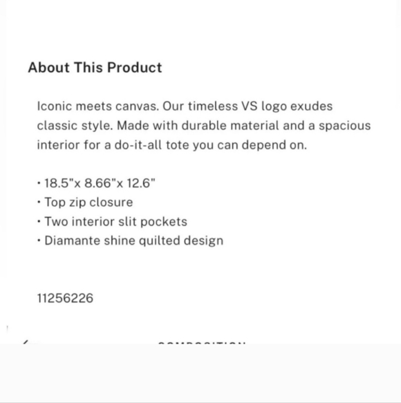 New w/ tags Victoria's Secret Tote - Picture 9 of 9